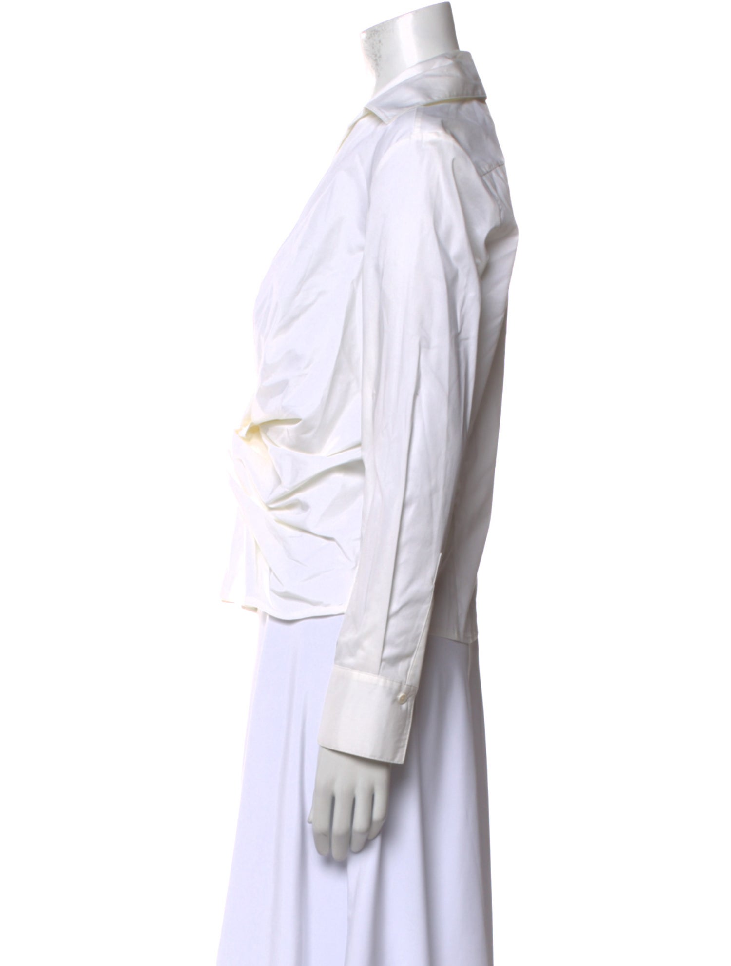 The J. Peterman Co. V-Neck Long Sleeve Crop Top