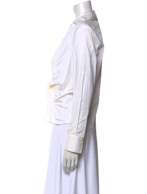 The J. Peterman Co. V-Neck Long Sleeve Crop Top