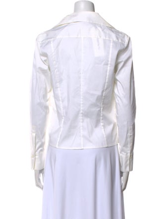 The J. Peterman Co. V-Neck Long Sleeve Crop Top