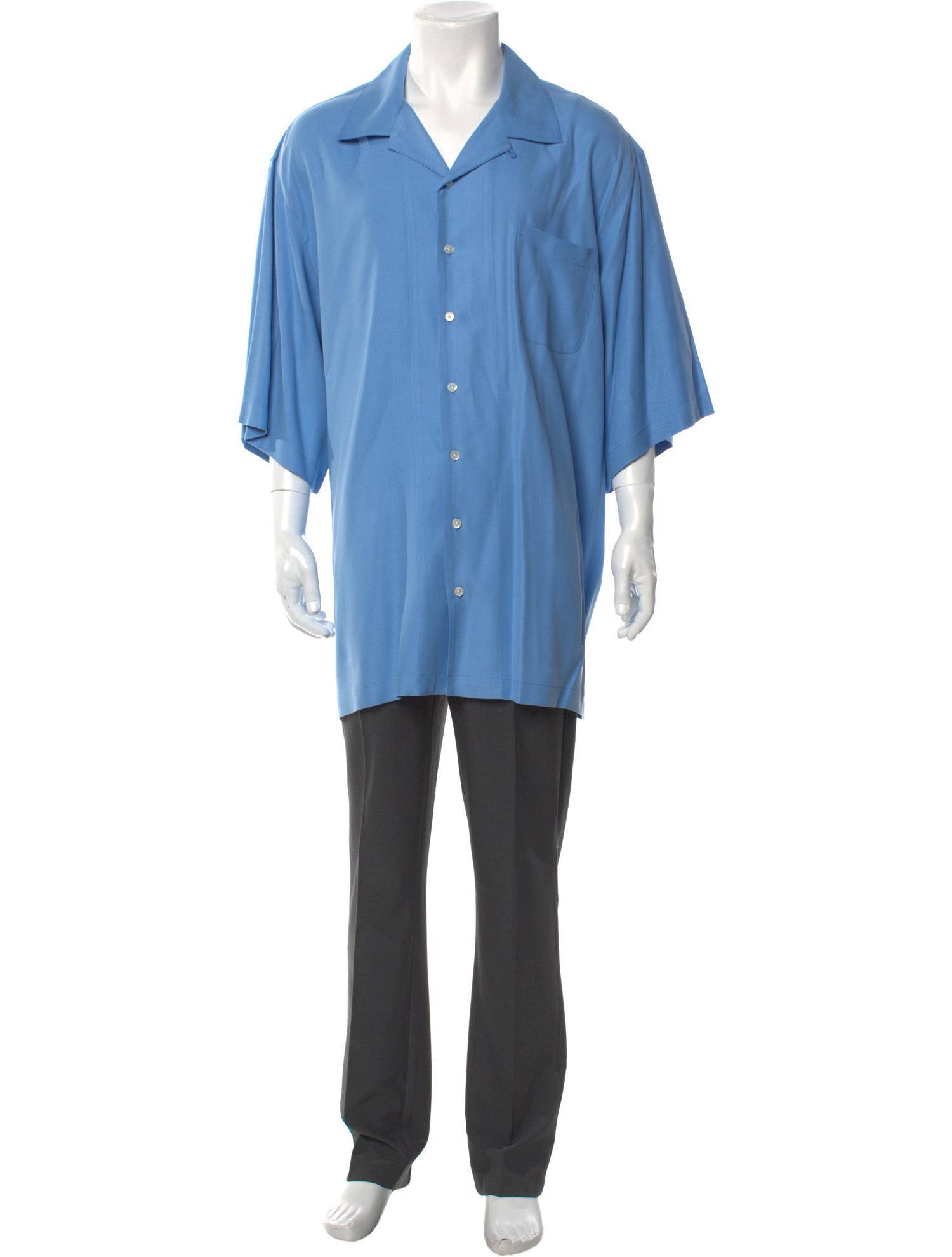 The J. Peterman Co. Silk Three-Quarter Sleeve Shirt