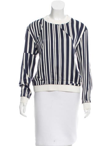 Thakoon Addition Striped Long Sleeve Top