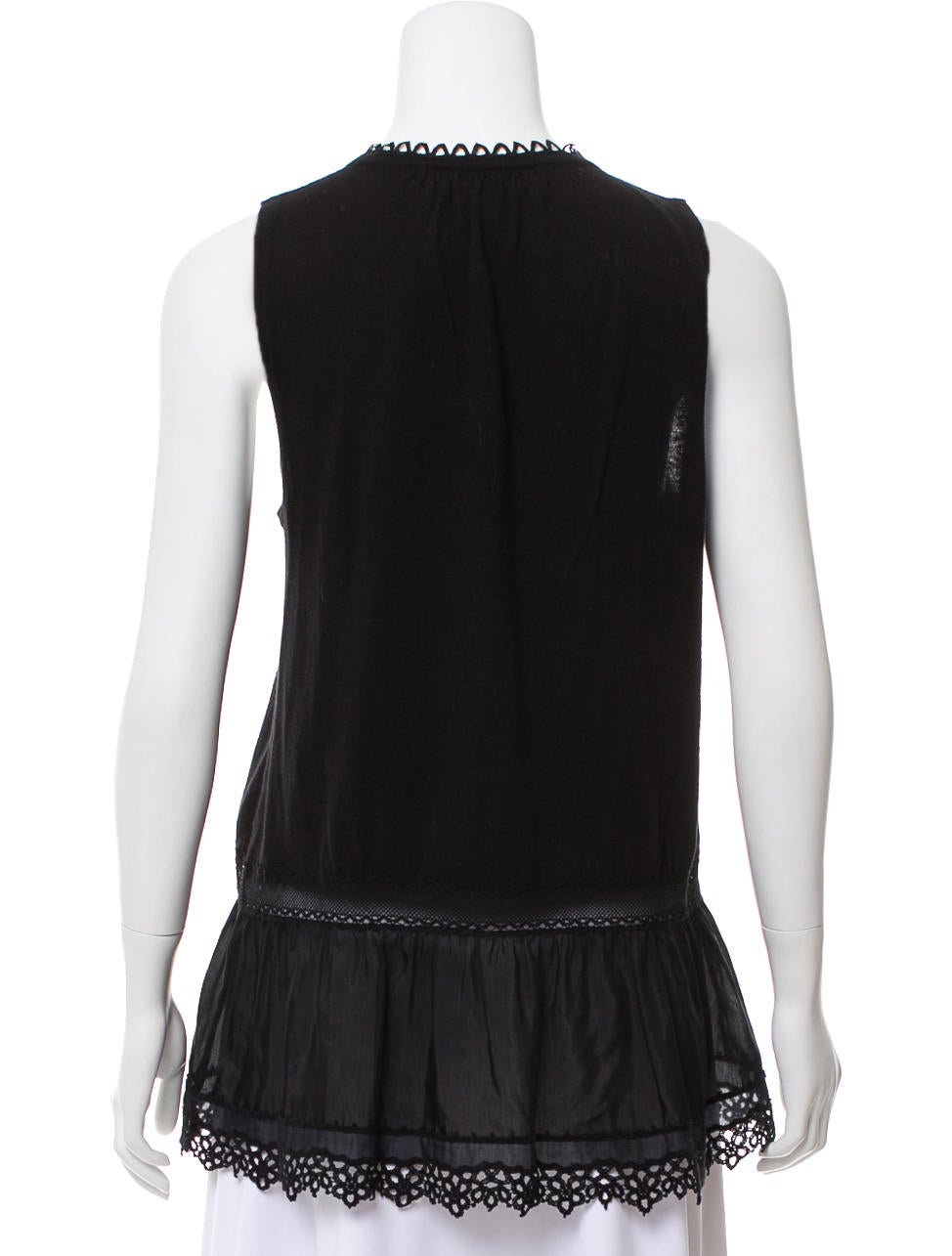 Thakoon Addition Crochet Panel Sleeveless Top Clothing Wtk24016 Crochet Panel Sleeveless Top