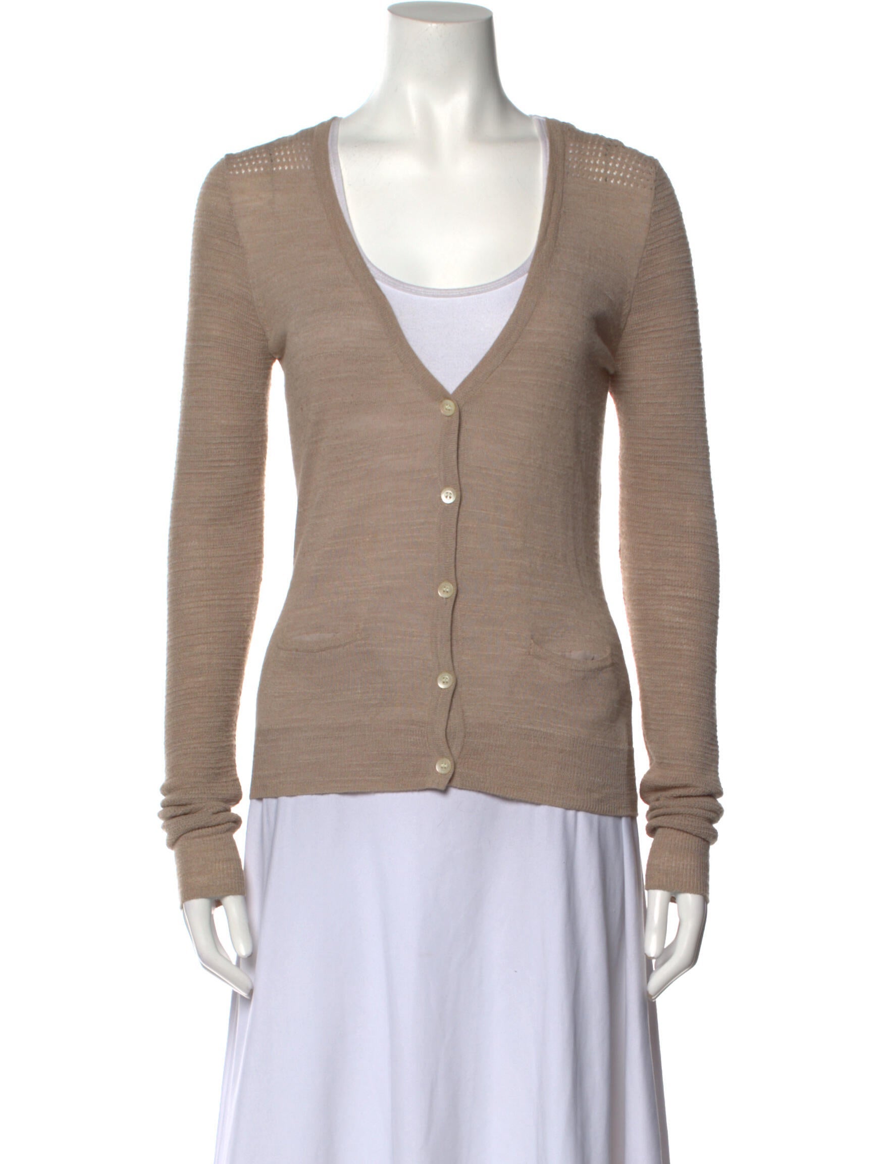 Thakoon Addition VNeck Sweater Neutrals Knitwear, Clothing