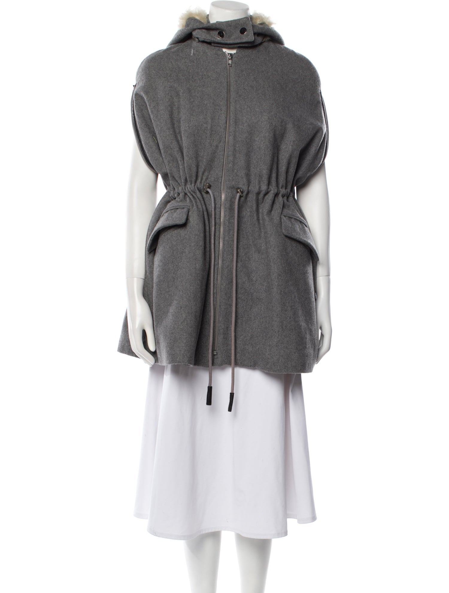 Thakoon Addition Wool Fur Coat