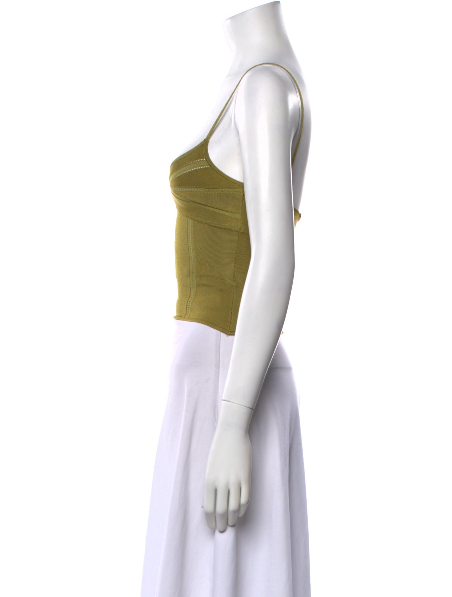 Tank Air Square Neckline Sleeveless Crop Top