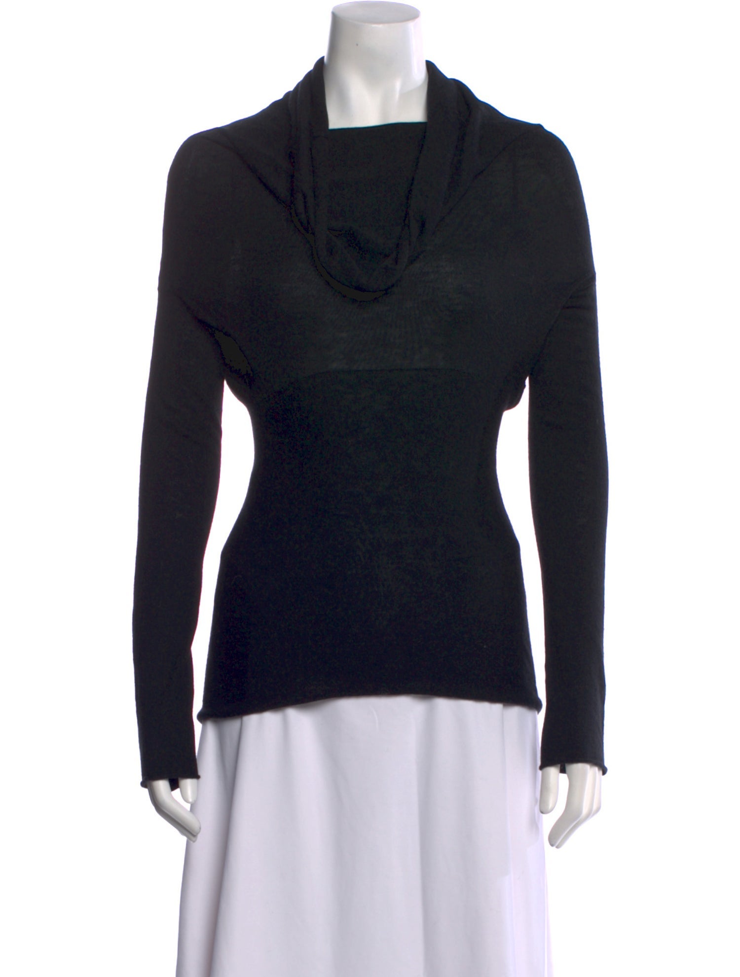 Tank Air Nylon Cowl Neck Sweater