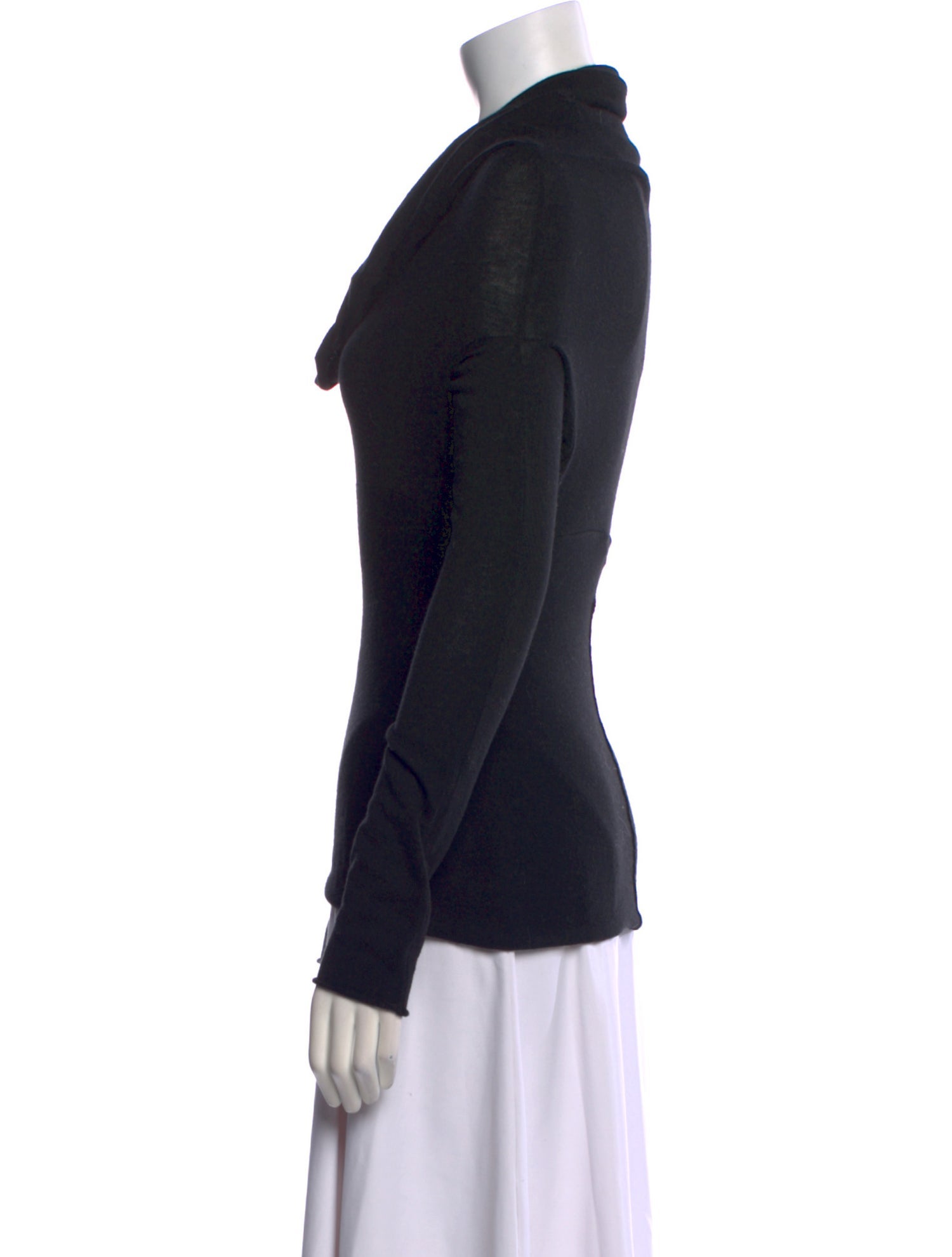 Tank Air Nylon Cowl Neck Sweater