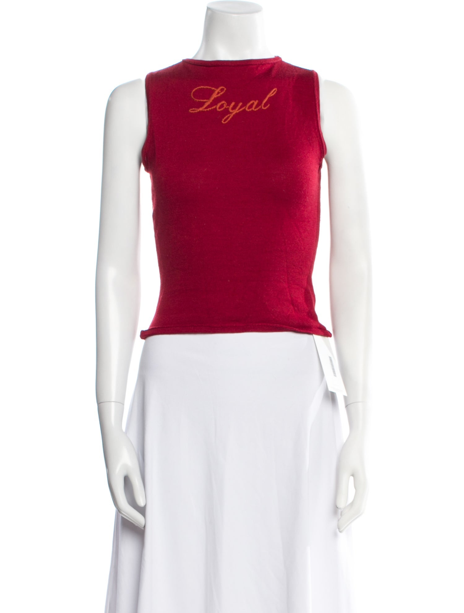 Tank Air Merino Wool Bateau Neckline Crop Top