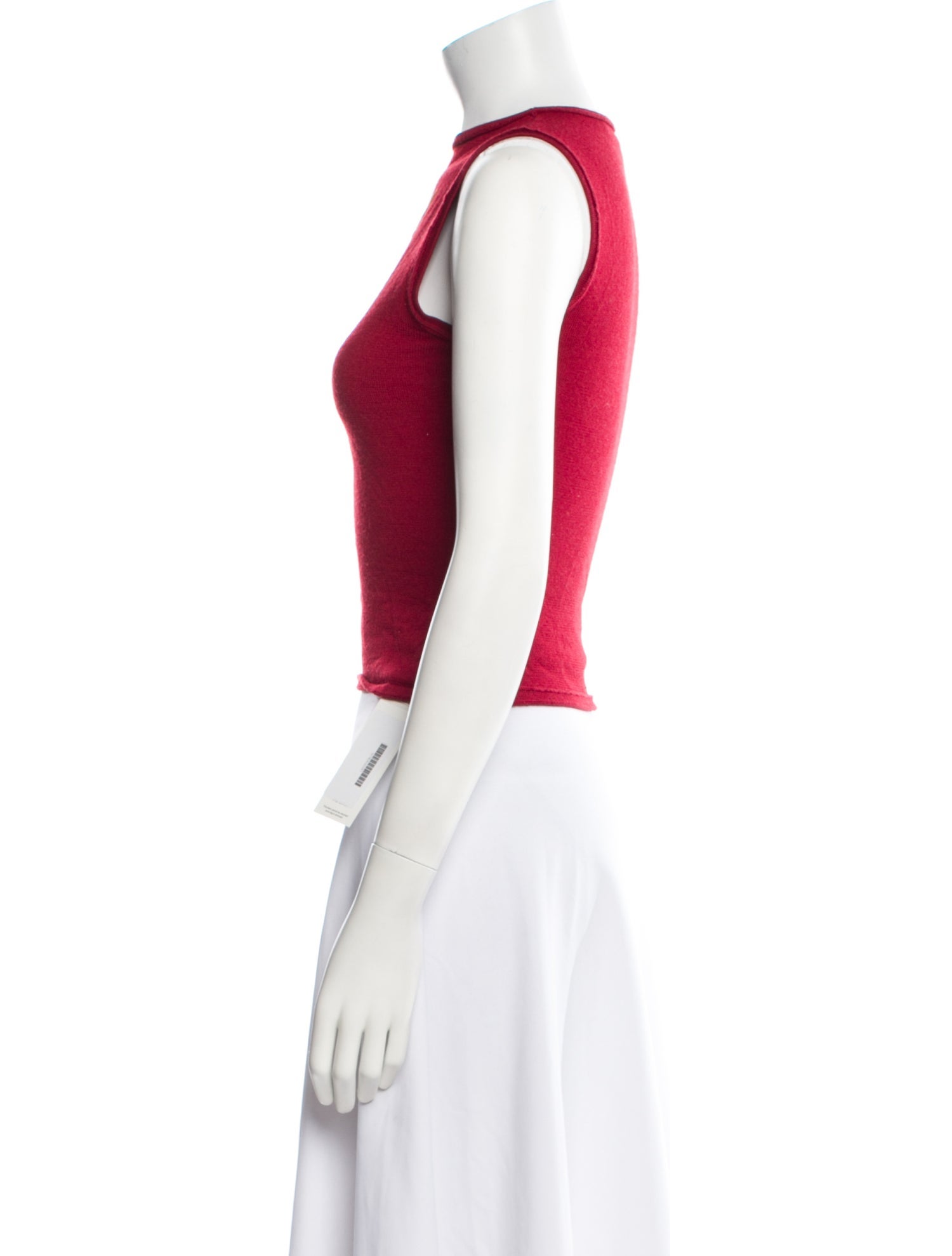 Tank Air Merino Wool Bateau Neckline Crop Top