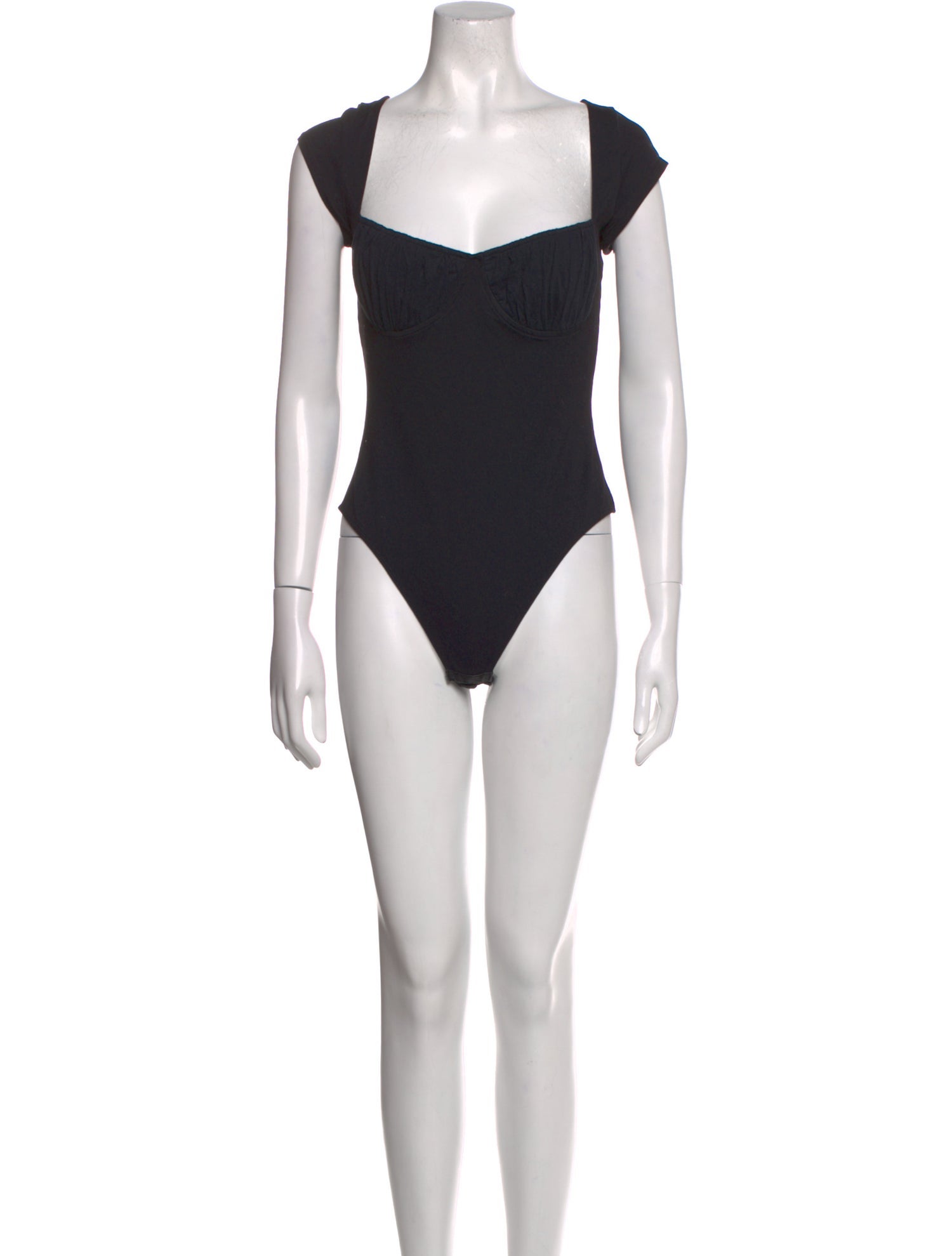 Tank Air Square Neckline Short Sleeve Bodysuit