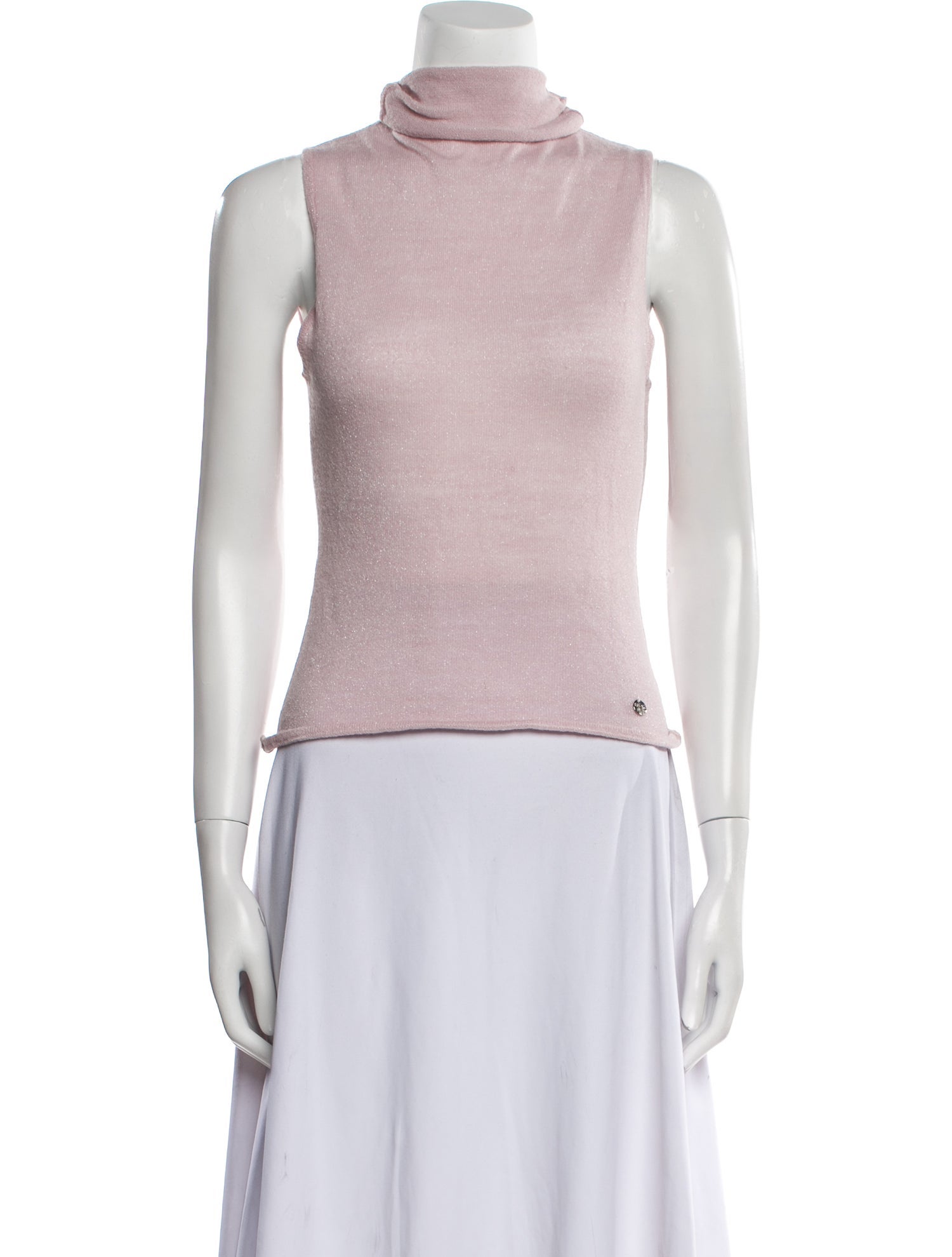 Tank Air Turtleneck Sleeveless Top