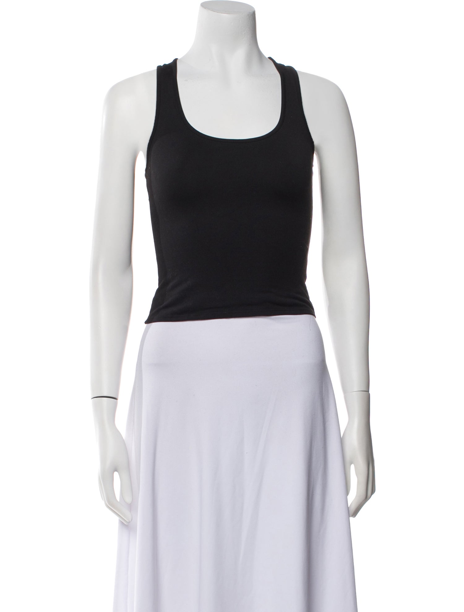 Tank Air Scoop Neck Sleeveless Crop Top