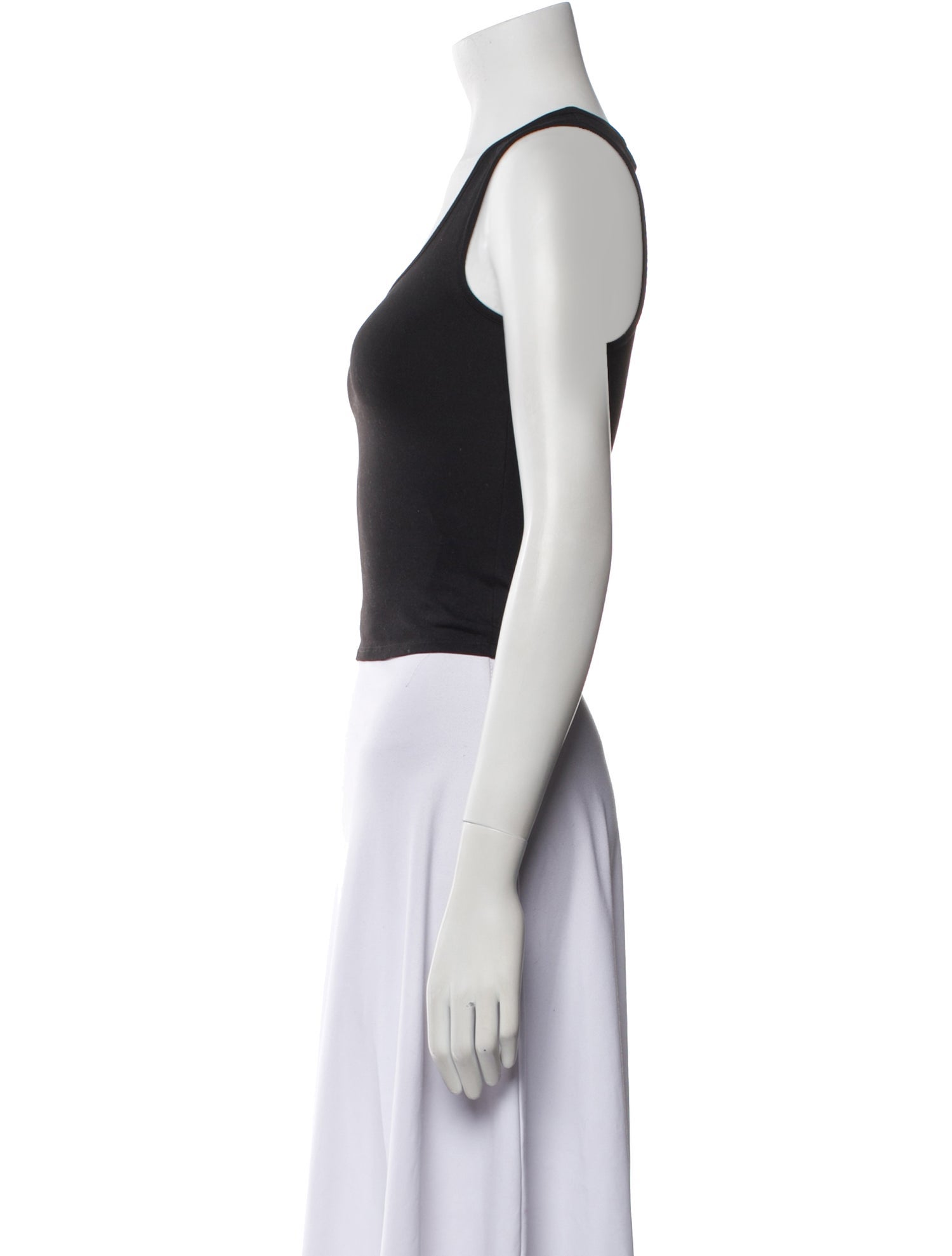 Tank Air Scoop Neck Sleeveless Crop Top