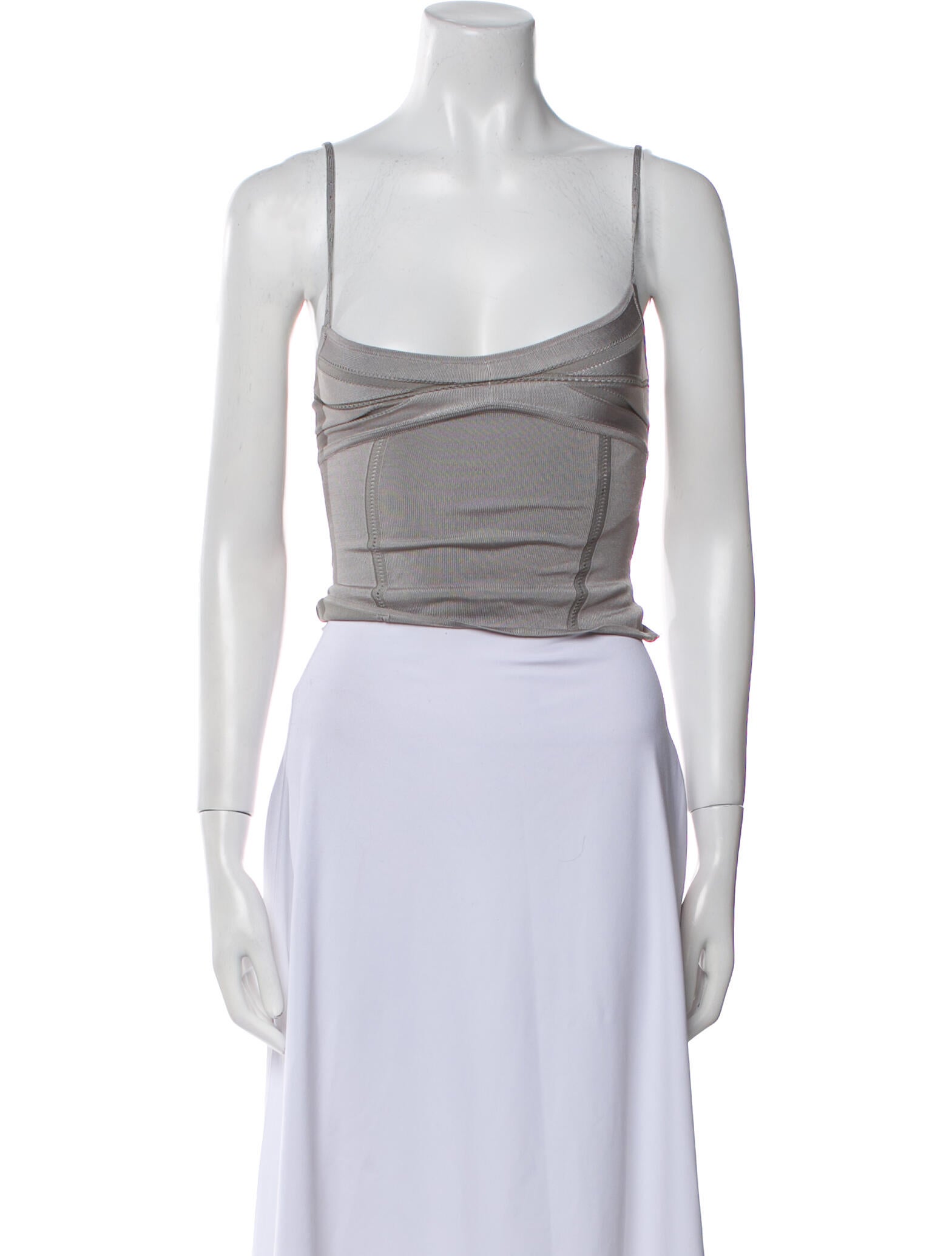 Tank Air Square Neckline Sleeveless Crop Top