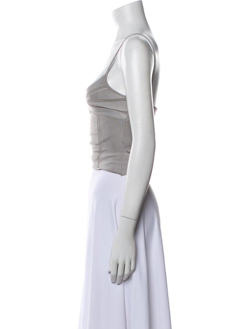 Tank Air Square Neckline Sleeveless Crop Top