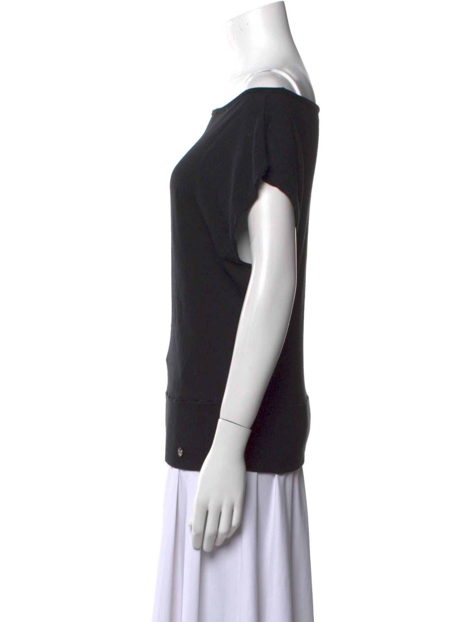 Tank Air Bateau Neckline Short Sleeve Top