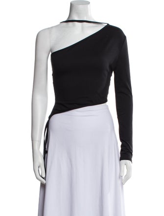 Tank Air One-Shoulder Long Sleeve Crop Top