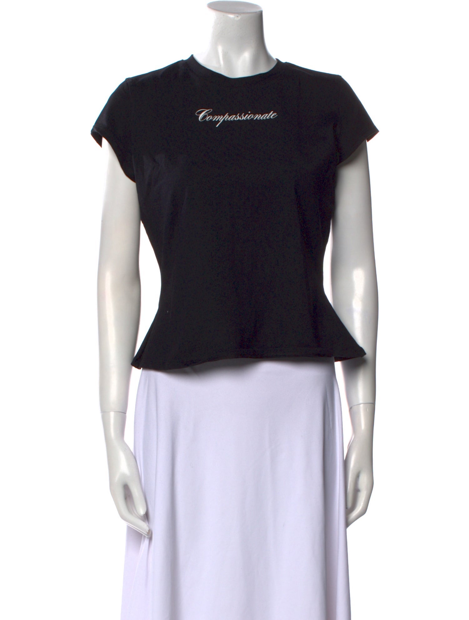 Tank Air Graphic Print Crew Neck Crop Top