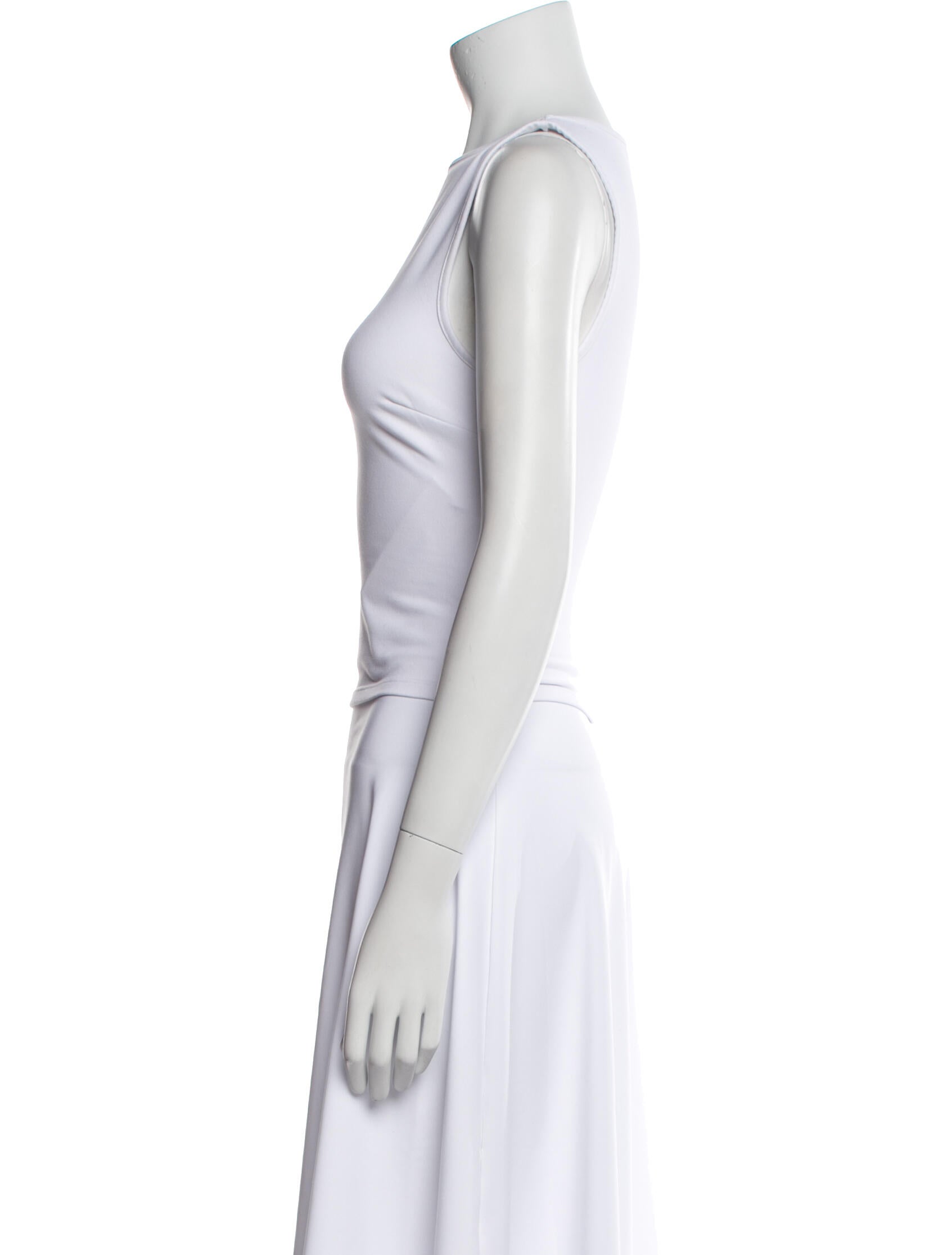 Tank Air Bateau Neckline Sleeveless Crop Top