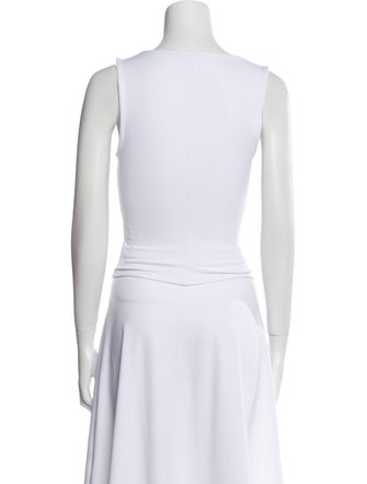 Tank Air Bateau Neckline Sleeveless Crop Top