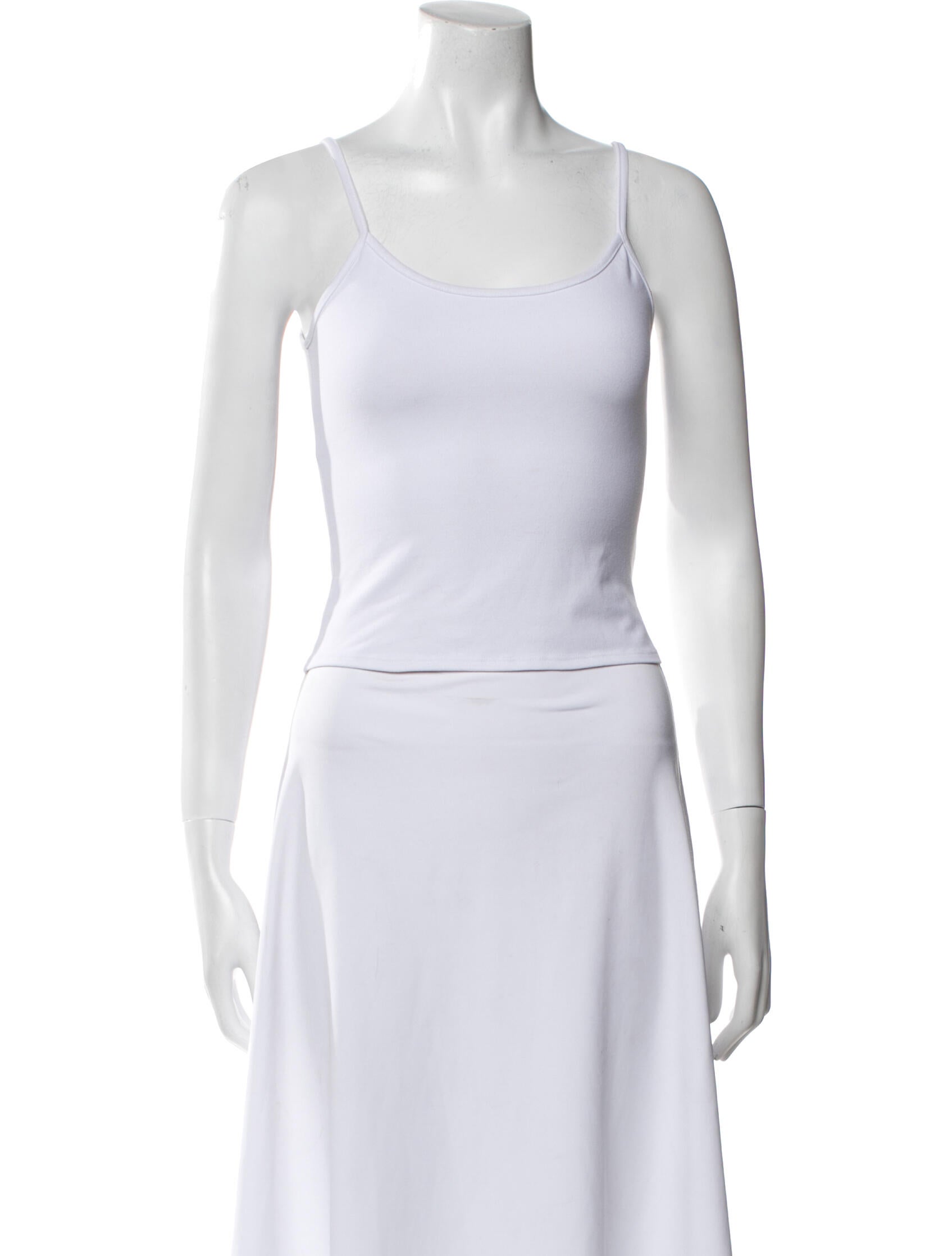 Tank Air Scoop Neck Sleeveless Crop Top