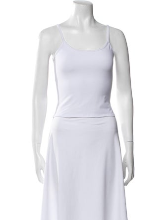 Tank Air Scoop Neck Sleeveless Crop Top