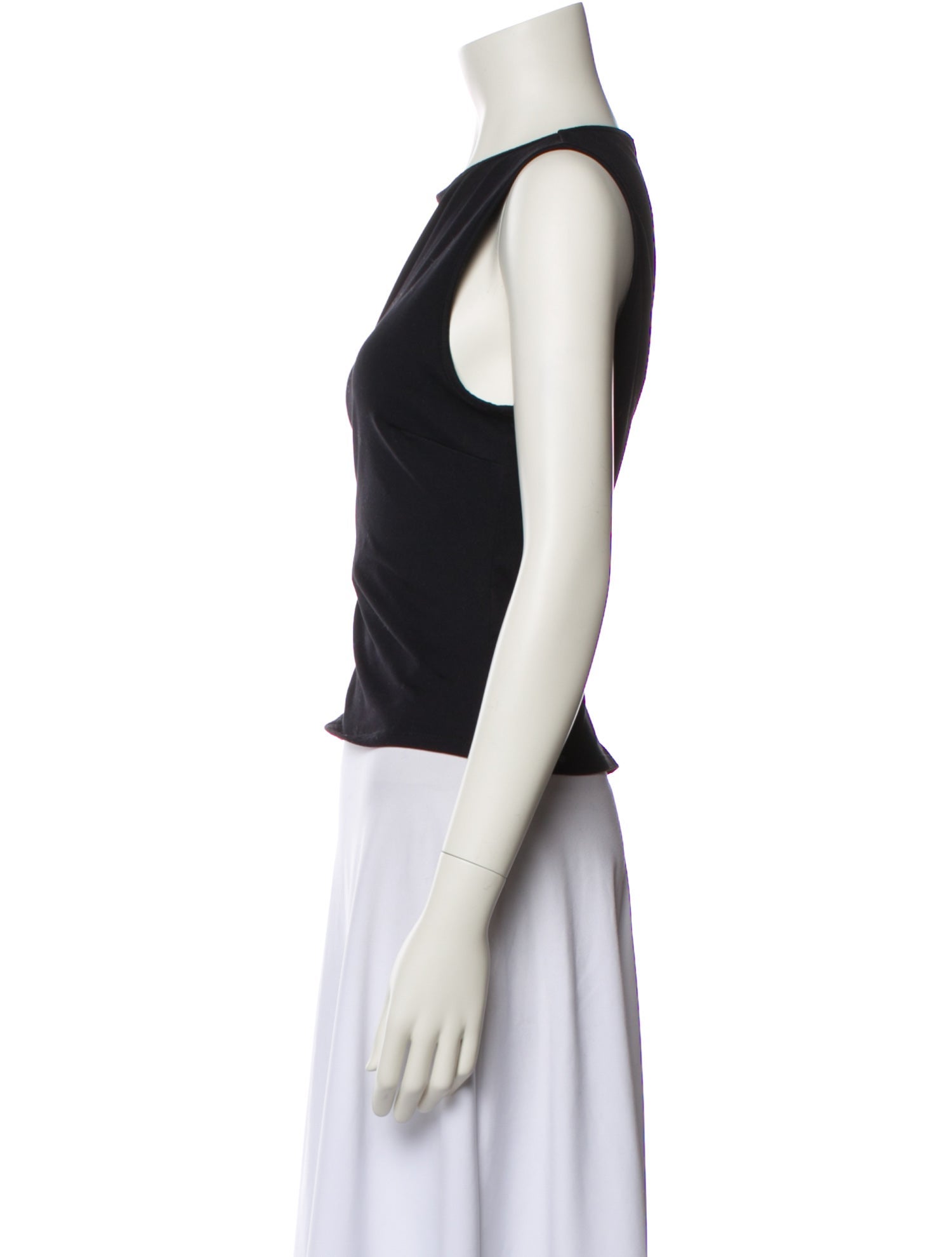 Tank Air Bateau Neckline Sleeveless Crop Top