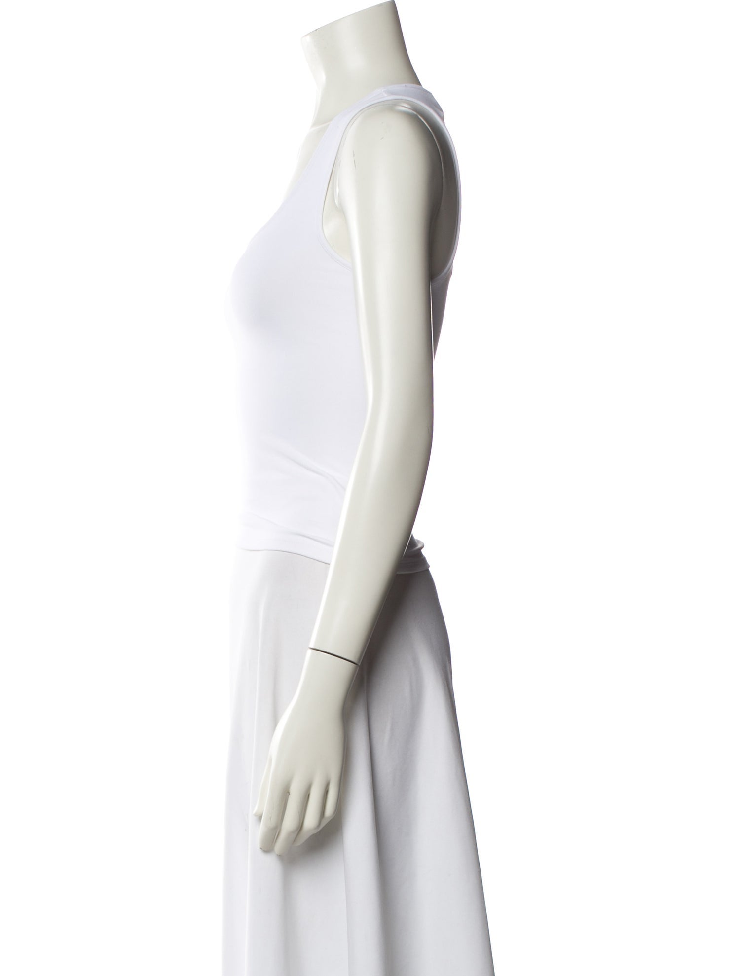 Tank Air Scoop Neck Sleeveless Crop Top