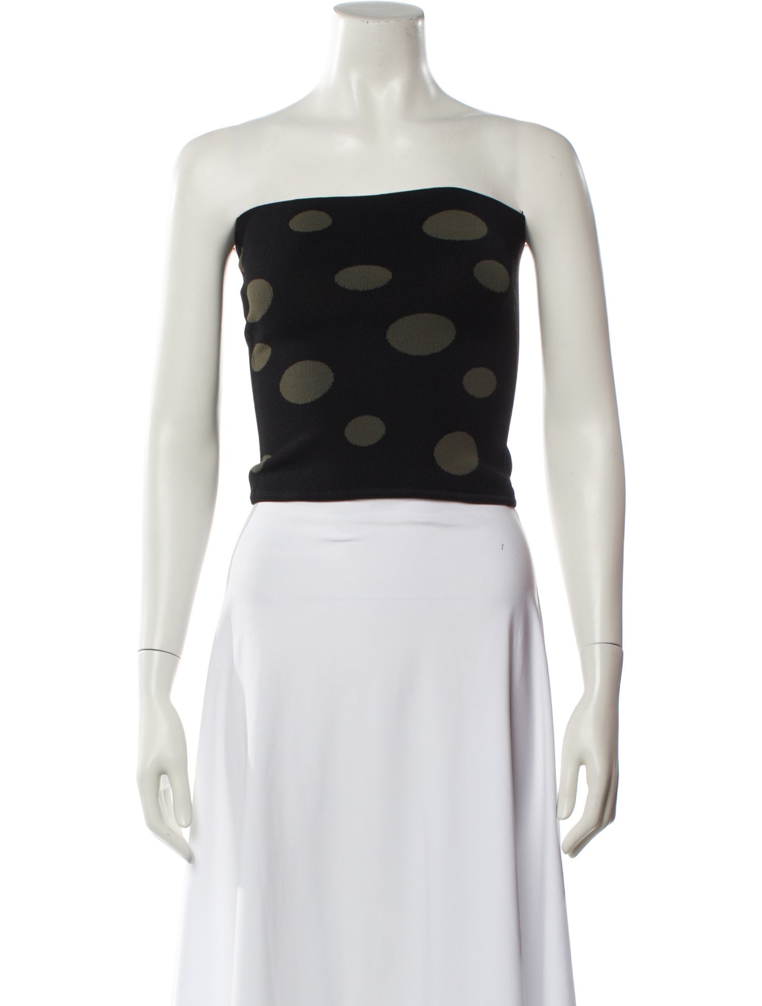 Tank Air Polka Dot Print Strapless Crop Top