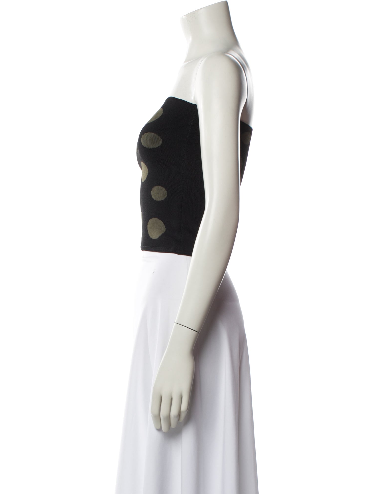 Tank Air Polka Dot Print Strapless Crop Top