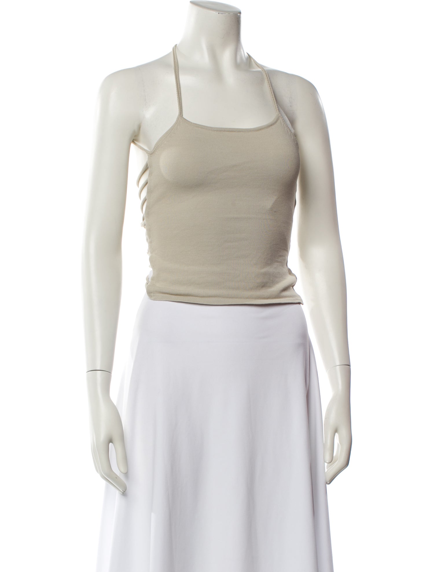 Tank Air Square Neckline Sleeveless Crop Top