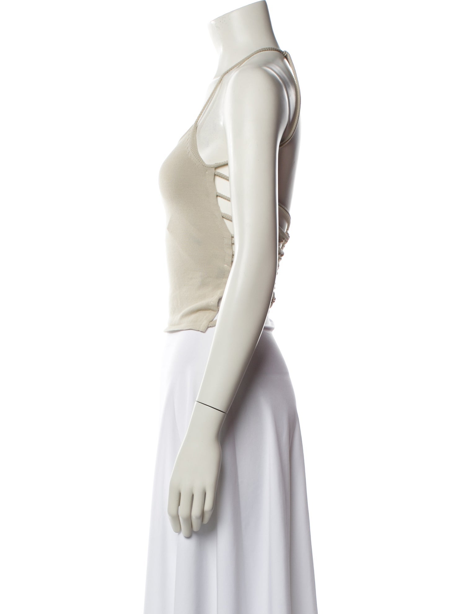 Tank Air Square Neckline Sleeveless Crop Top