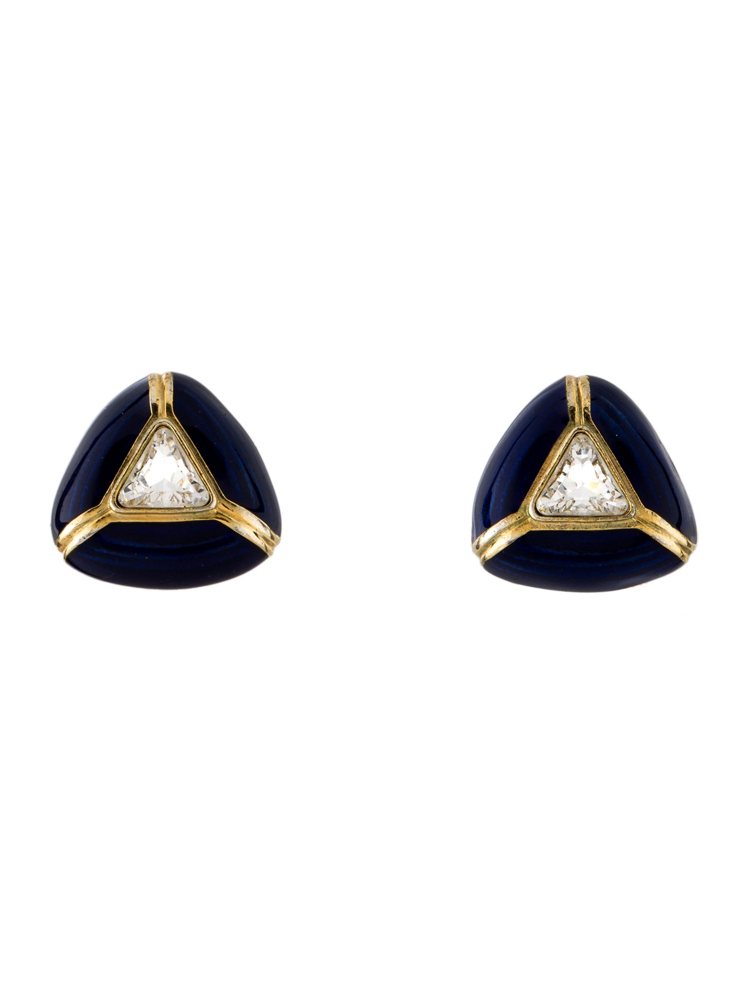 Talita London Crystal & Enamel Stud Earrings