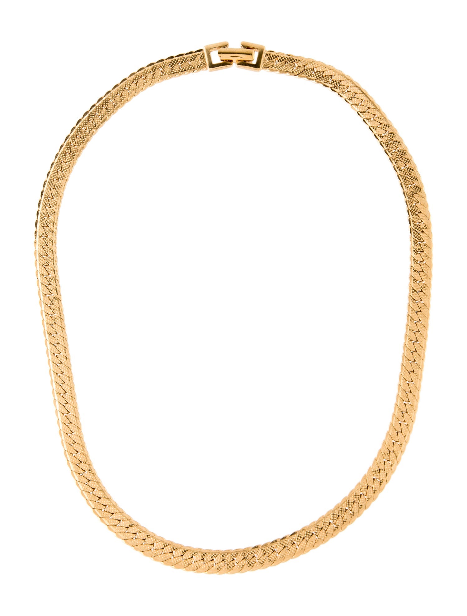 Talita London Textured Flat Chain Collar Neckalce