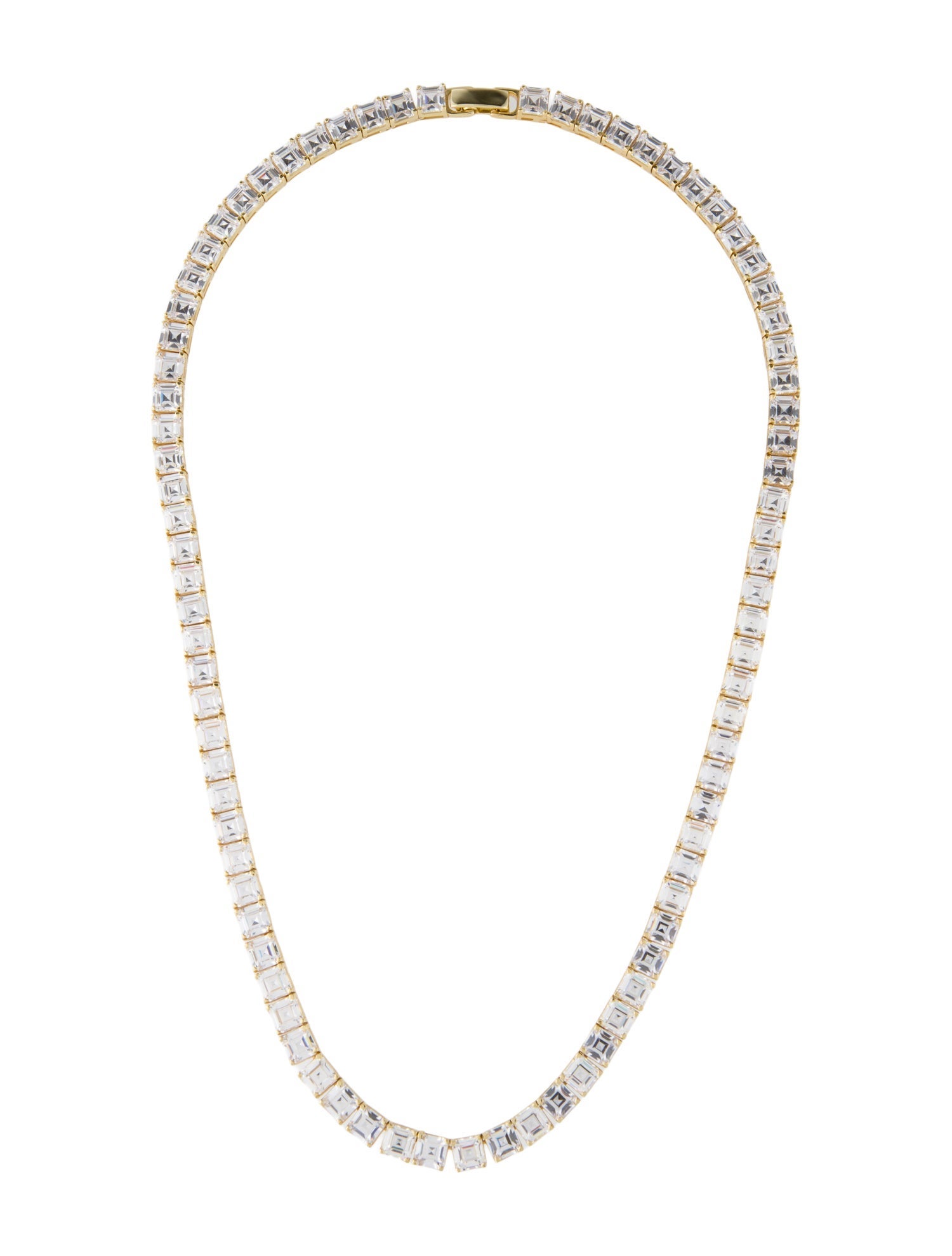 Talita London Crystal Square Chain Collar Necklace