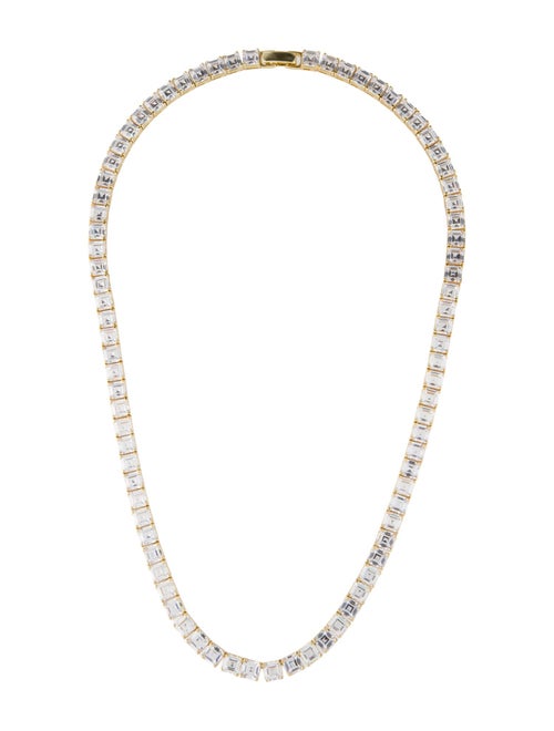 Talita London Crystal Square Chain Collar Necklace