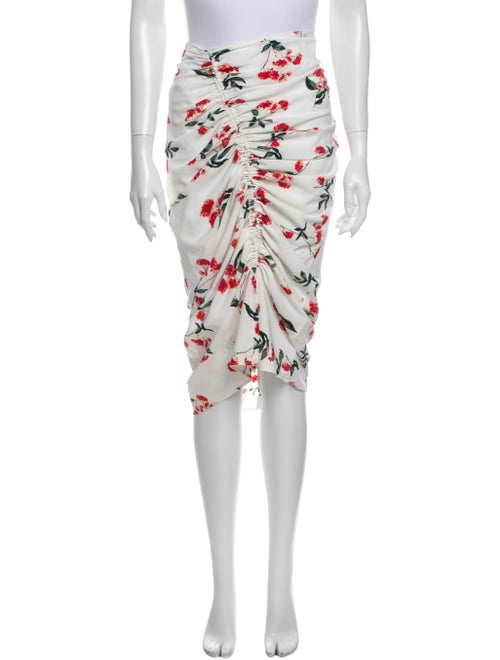 The Line by K Floral Print Knee-Length Skirt White