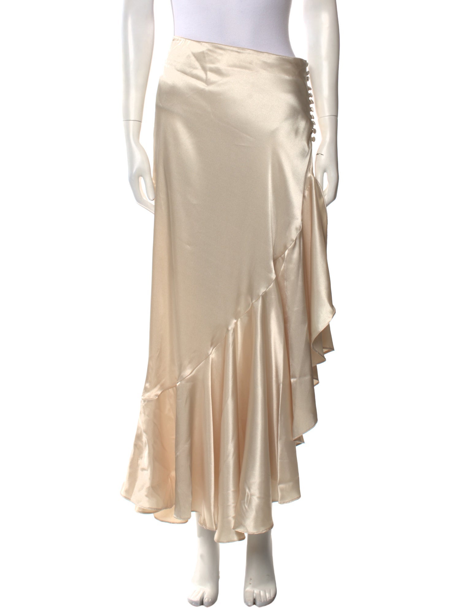 The Line by K Ruffle Embellishment Midi Length Skirt