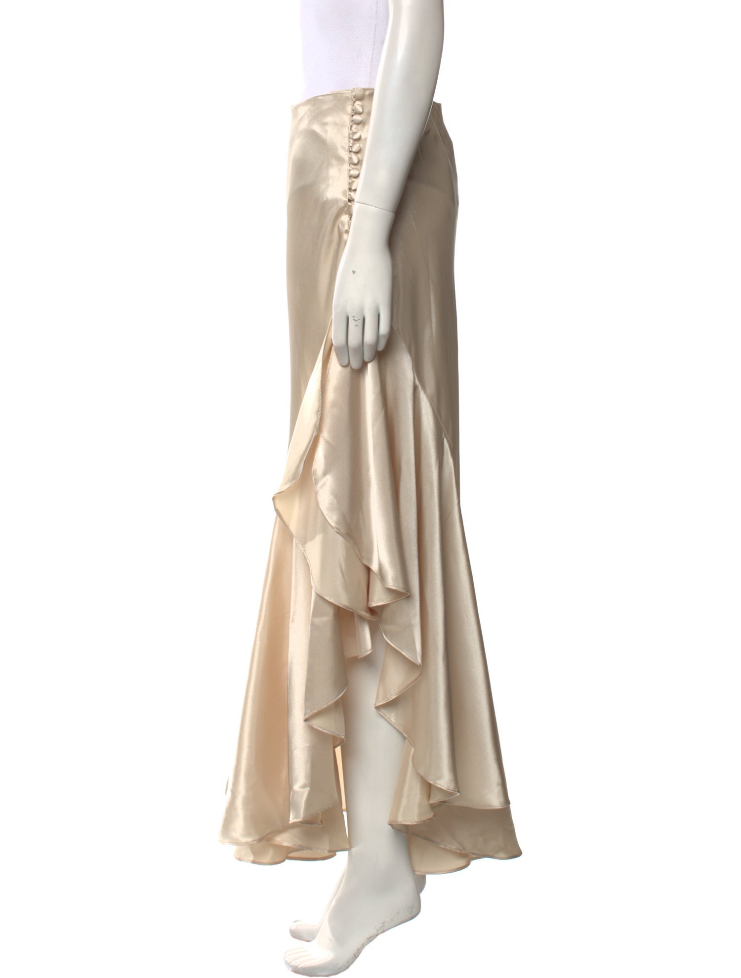 The Line by K Ruffle Embellishment Midi Length Skirt