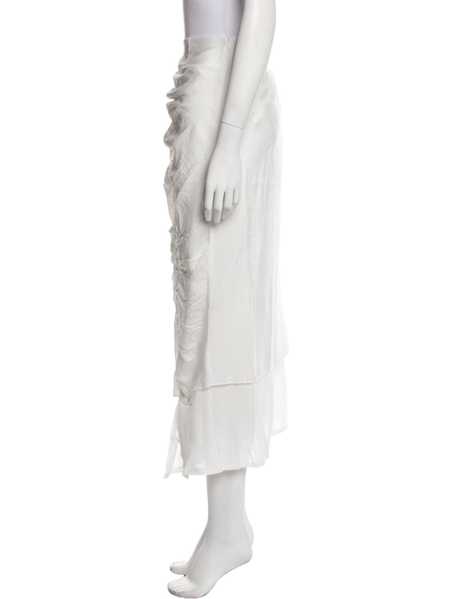 The Line by K Ruffle Embellishment Midi Length Skirt