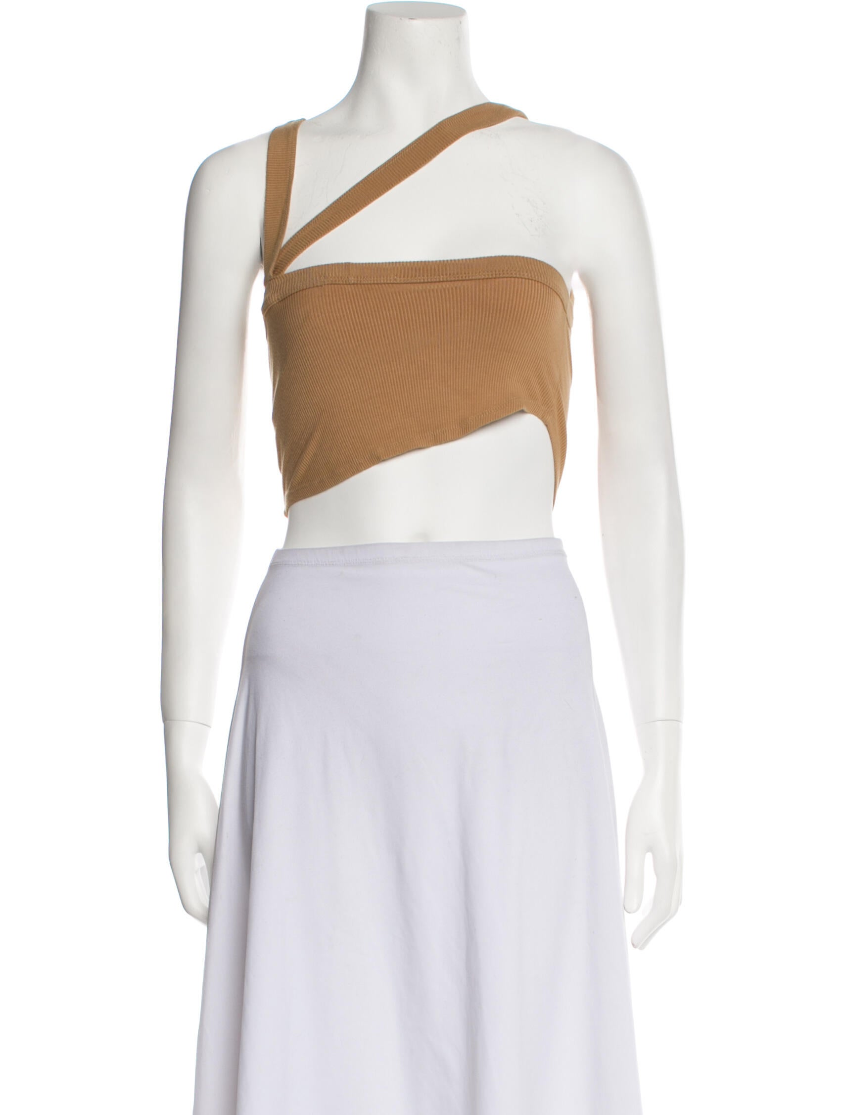 The Line by K Asymmetrical Sleeveless Crop Top