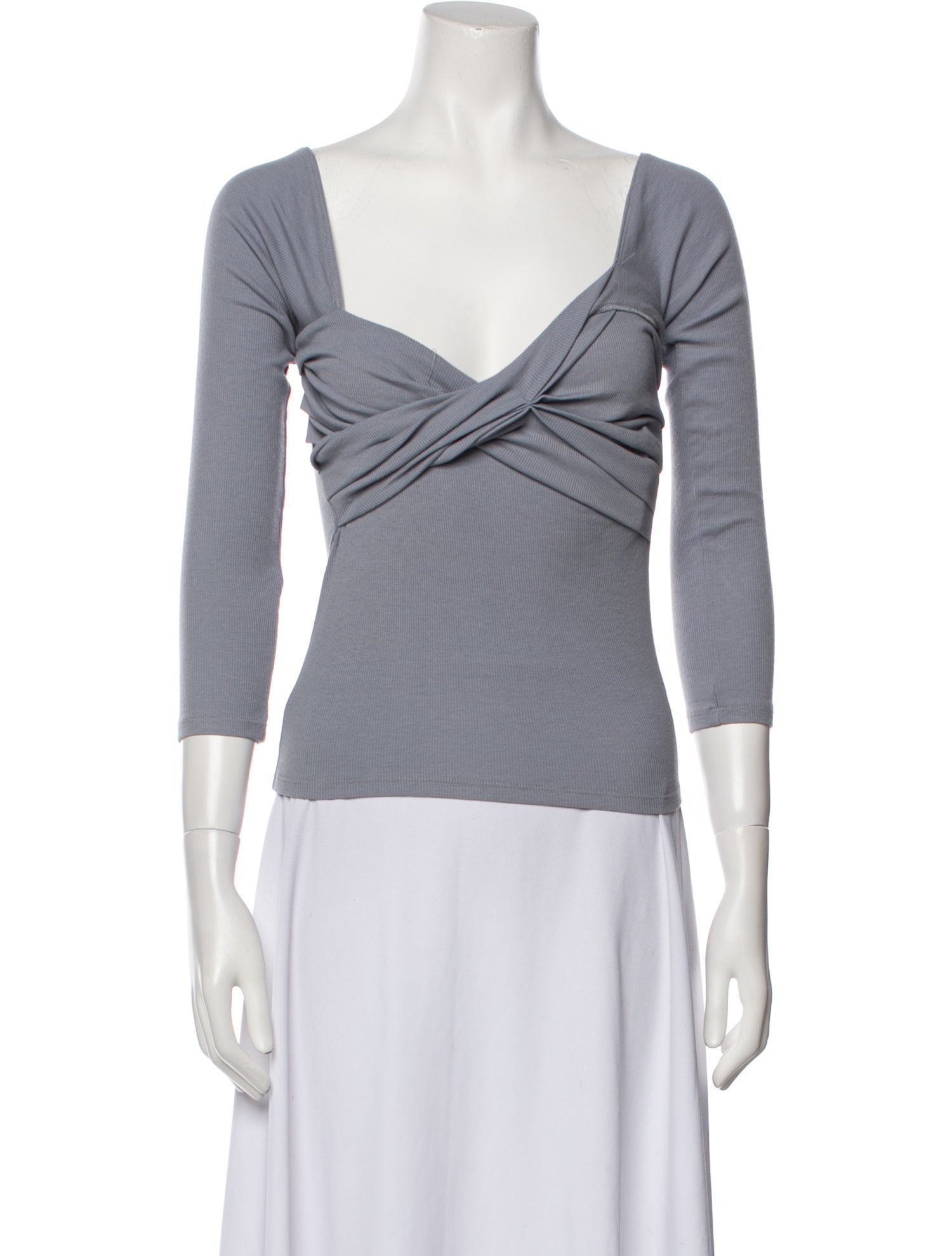 The Line by K V-Neck Three-Quarter Sleeve Crop Top w/ Tags