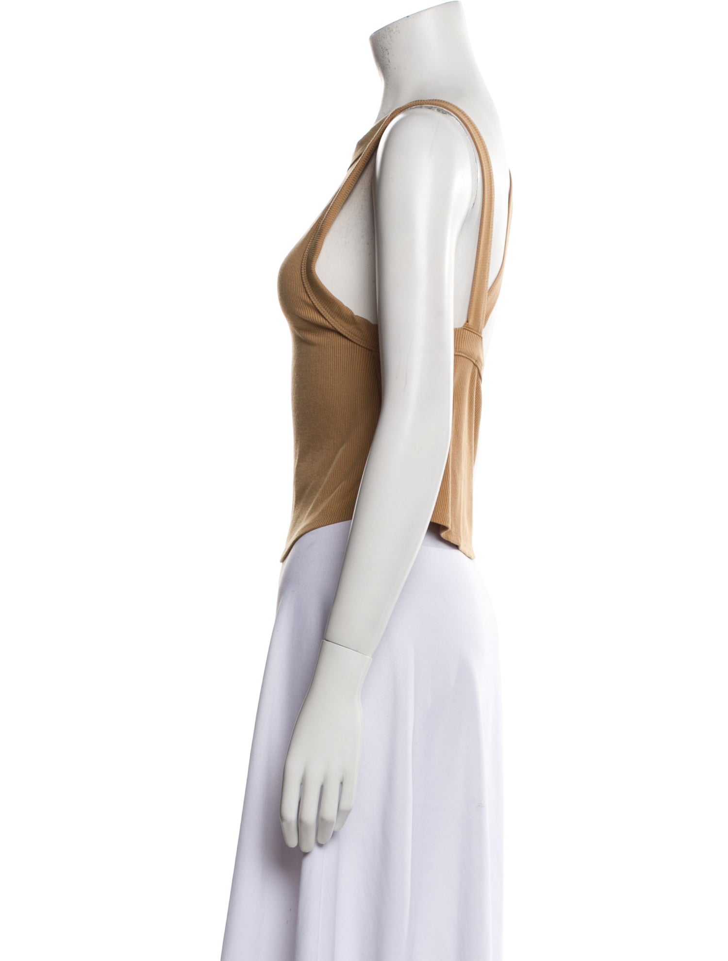 The Line by K Bateau Neckline Sleeveless Crop Top