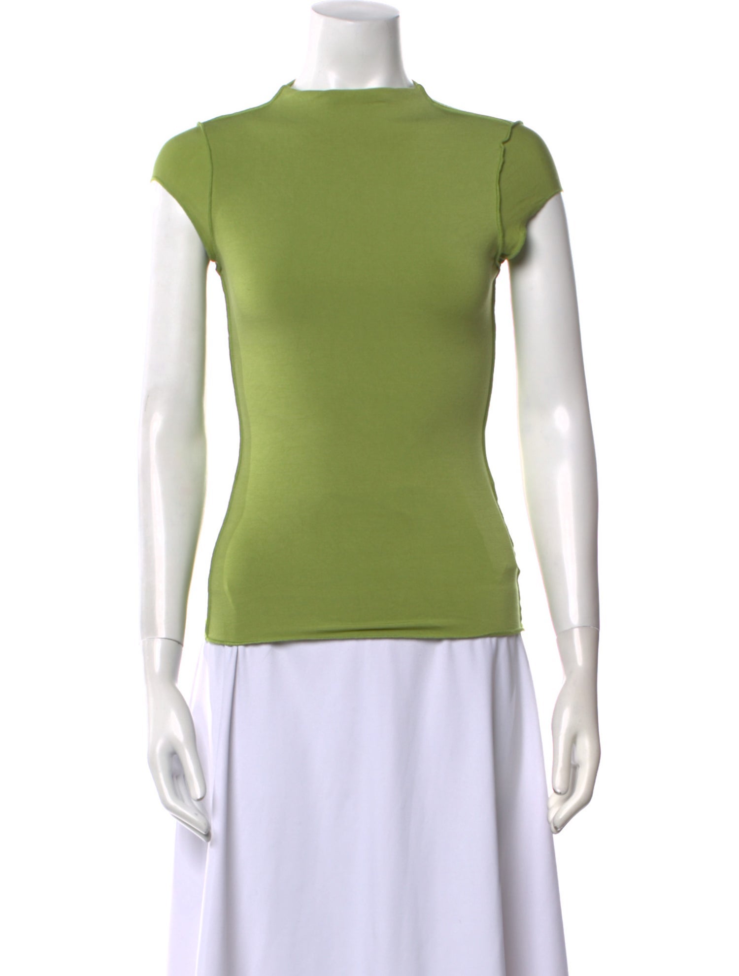 The Line by K Mock Neck Short Sleeve Top