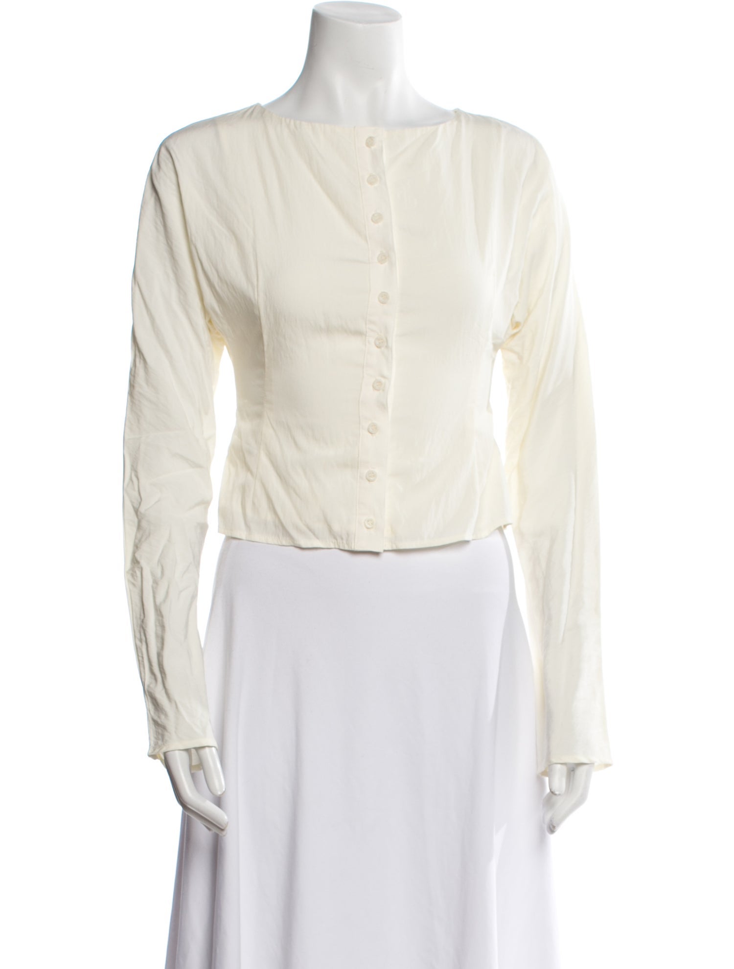 The Line by K Scoop Neck Long Sleeve Crop Top w/ Tags