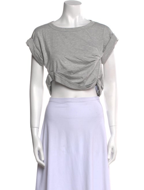 The Line by K Bateau Neckline Short Sleeve Crop Top