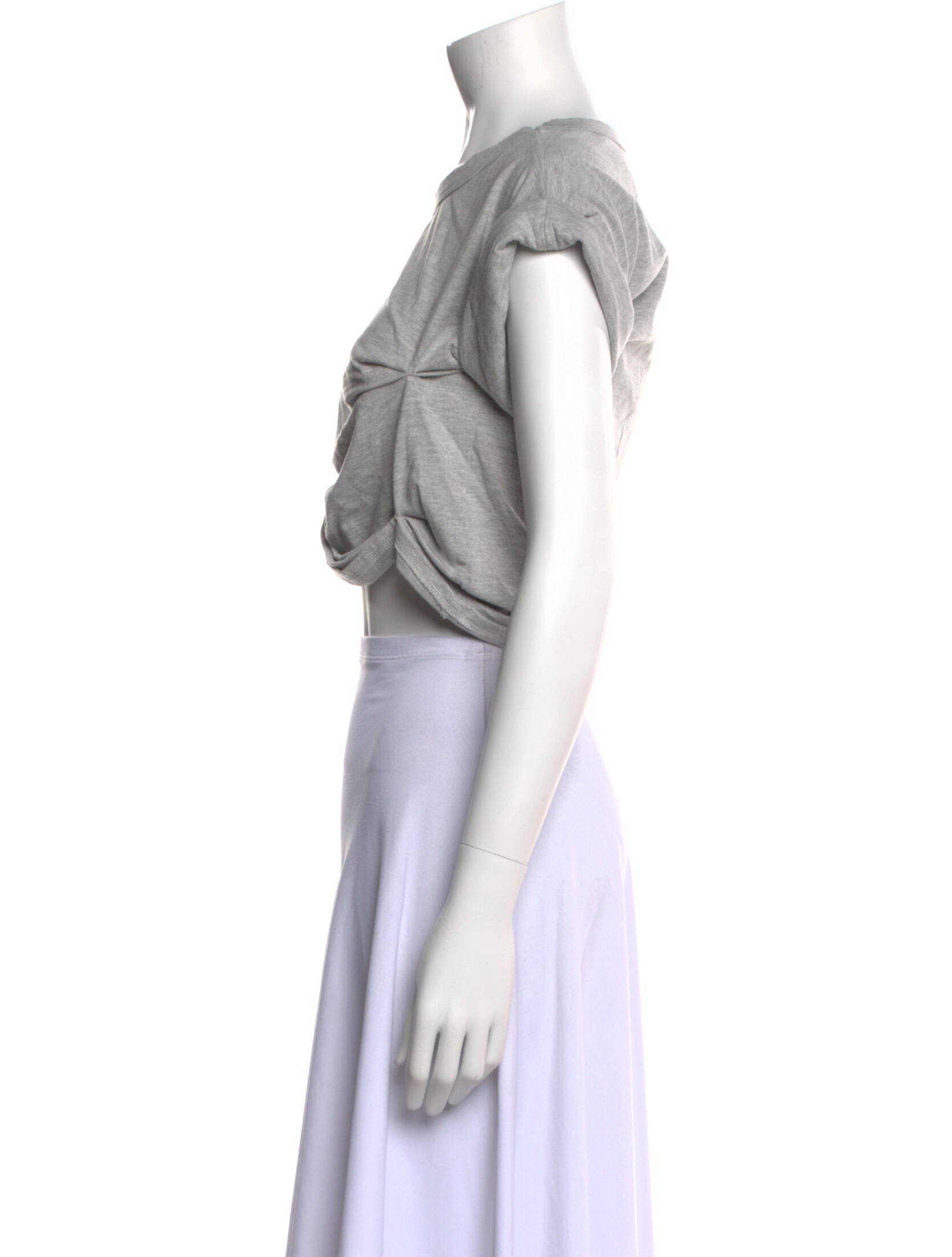 The Line by K Bateau Neckline Short Sleeve Crop Top