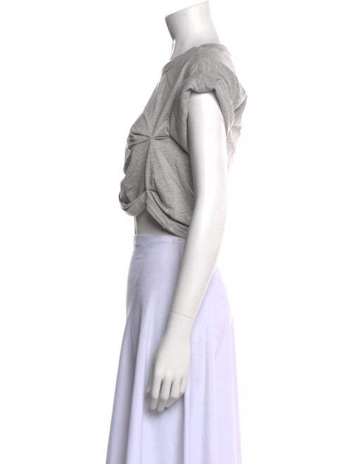 The Line by K Bateau Neckline Short Sleeve Crop Top