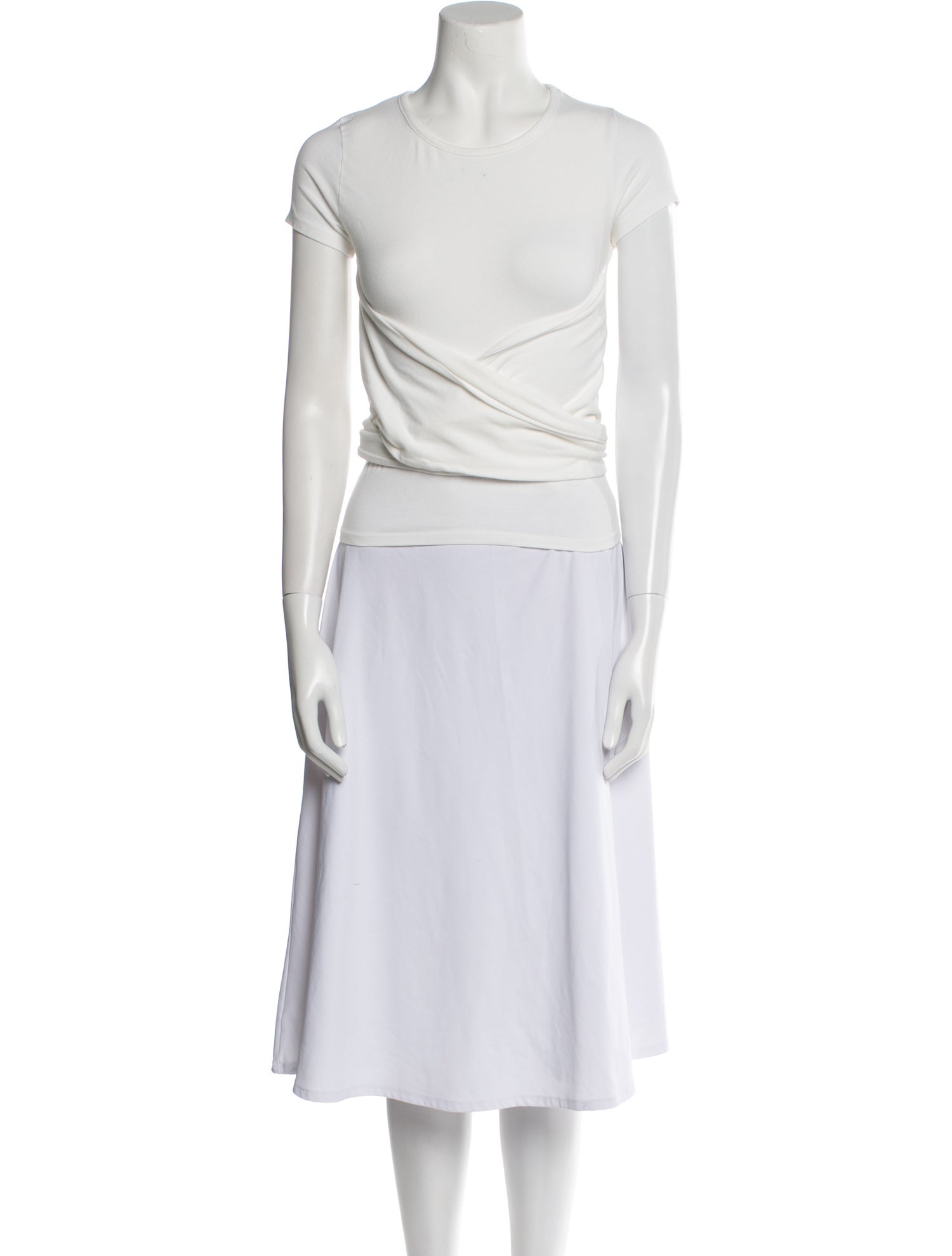 The Line by K Cowl Neck Short Sleeve Crop Top