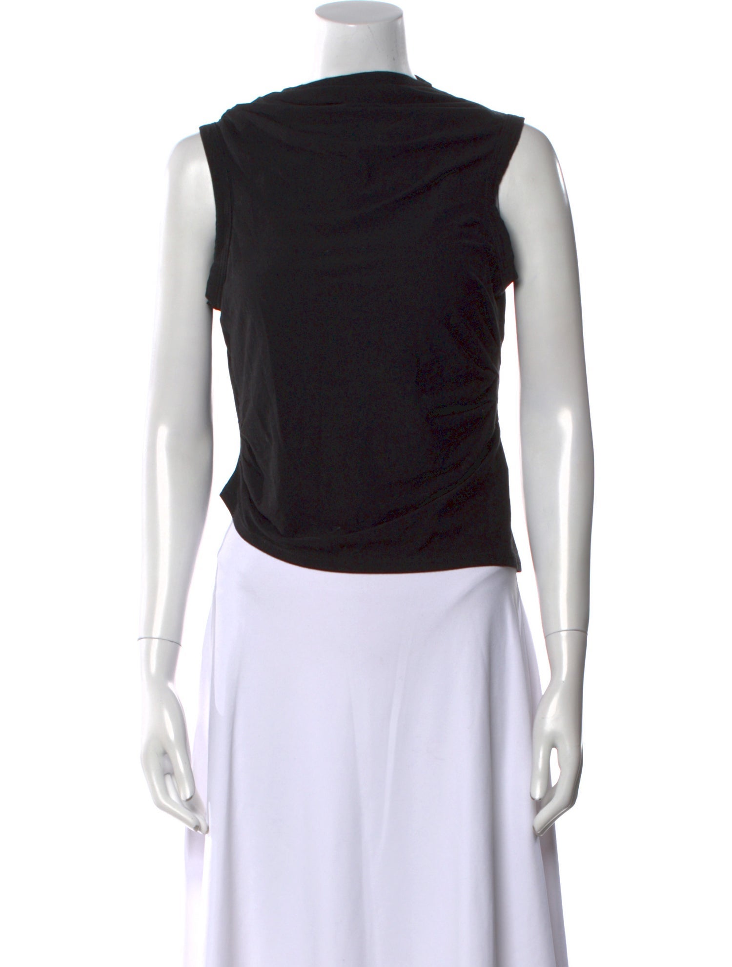 The Line by K Bateau Neckline Sleeveless Crop Top